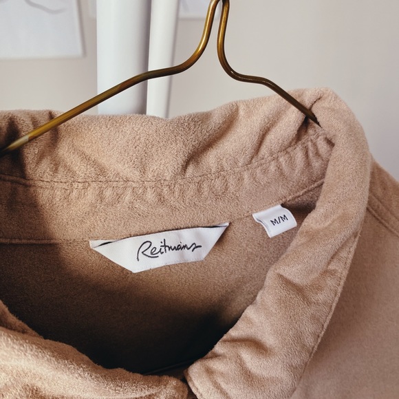 REITMANS Tan Suede Blouse - Picture 2 of 5